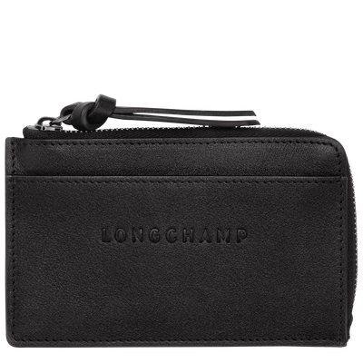 Longchamp 3D 系列 卡片夾, 黑色