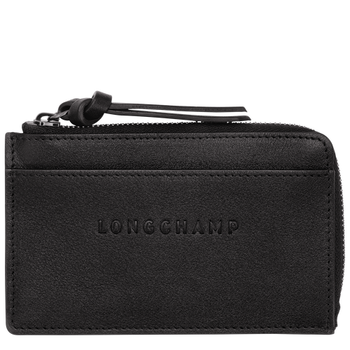 Longchamp 3D 系列 卡片夾 , 黑色 - 皮革 - 查看 1 4