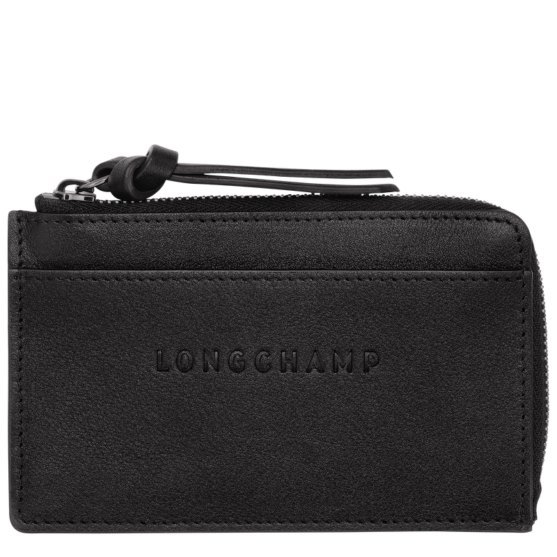 Longchamp 3D 系列 卡片夾 , 黑色 - 皮革  - 查看 1 4
