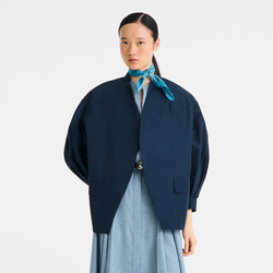 French Bandana Silk scarf 50 , Lagoon - Silk