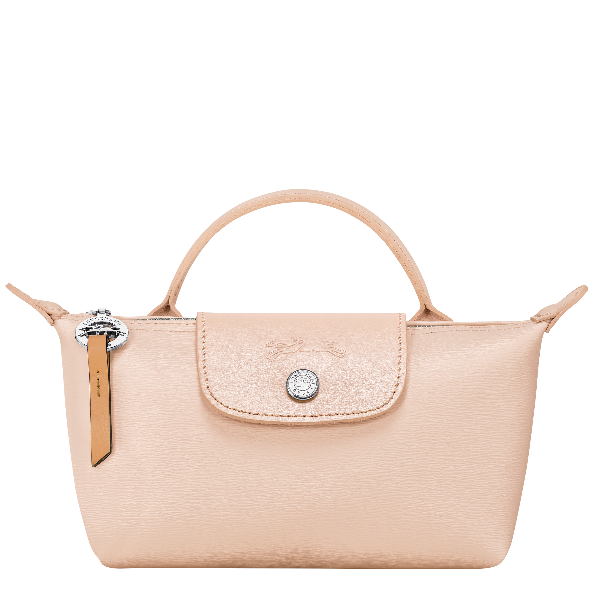 Le Pliage City Pochette mit Henkel, Nude