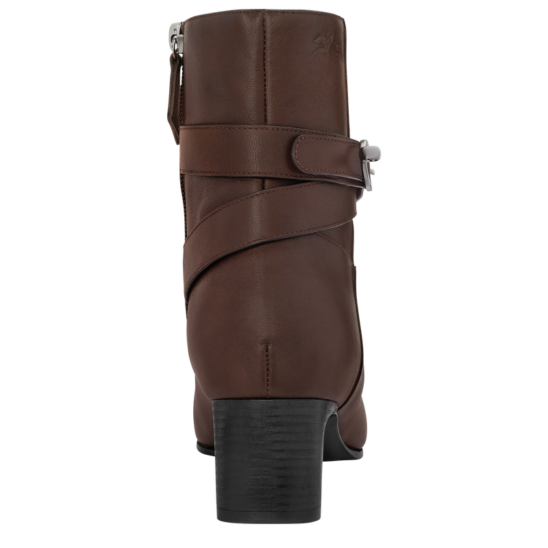 Stivaletti con tacco La Cavali&egrave;re , Pelle - Moka  - View 3 of  4