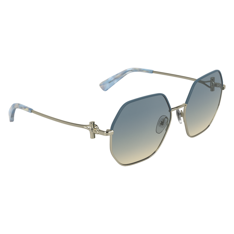 Sonnenbrillen , Metall - Gold/Blau  - Ansicht 2 von 2