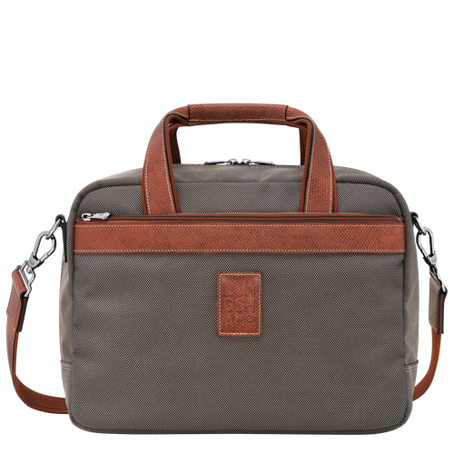 Boxford S Travel bag Brown - Recycled canvas | Longchamp US