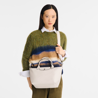 Le Pliage Xtra 手提包 S , 白紙色 - 皮革