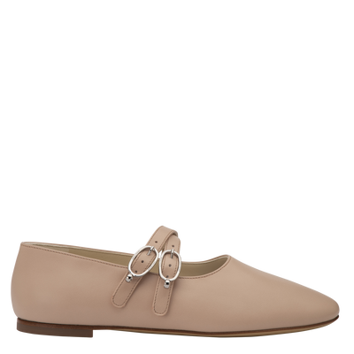 Le Foulonn&eacute; 系列 芭蕾舞鞋 , 奶油 - 皮革