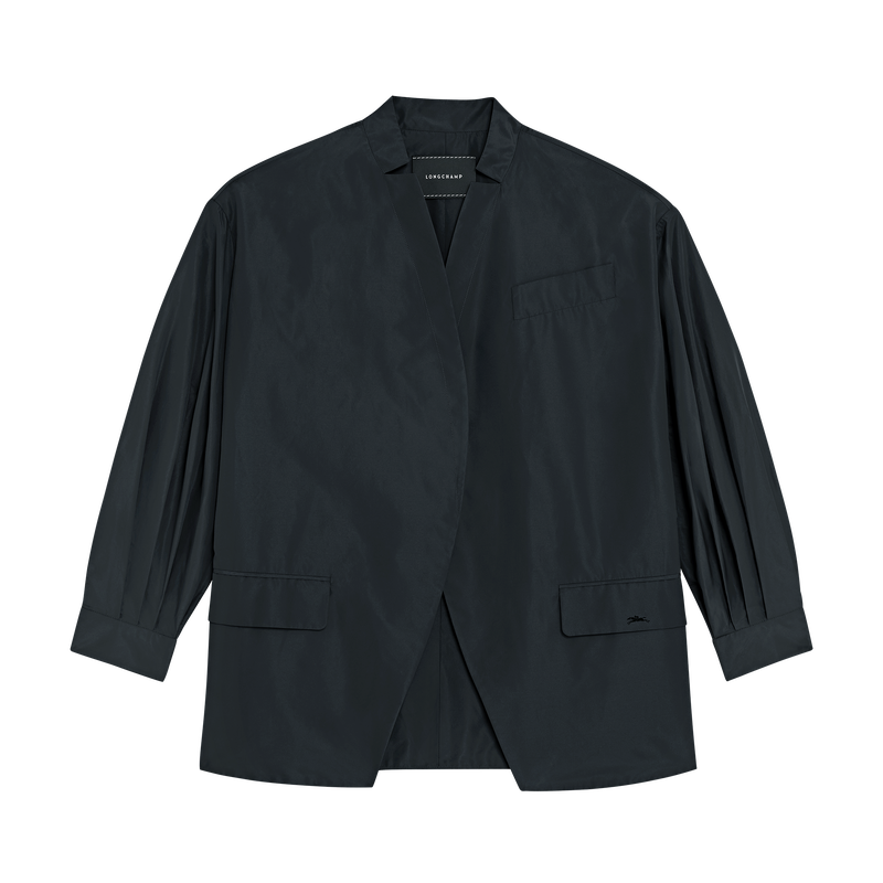 Veste kimono , Taffetas technique - Noir  - Vue 1 de 5