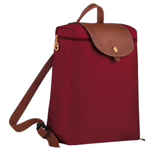 Rucksack M Le Pliage Original , Recyceltes Canvas - Rot - Ansicht 3 von 5