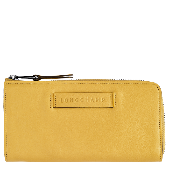 Long wallet with zip around Longchamp 3D Yellow (L3418772020) Longchamp EN