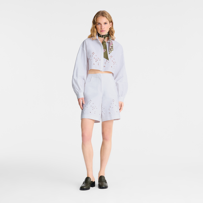 null Bermuda shorts, White