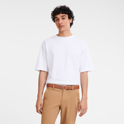 Le Foulonn&eacute; Men's belt , Caramel - Leather