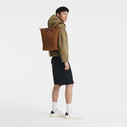 Le Pliage Original M Backpack , Cognac - Recycled canvas