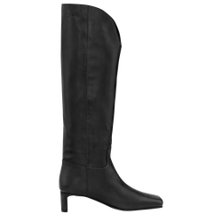 La Cavalière Heel boots , Black - Leather