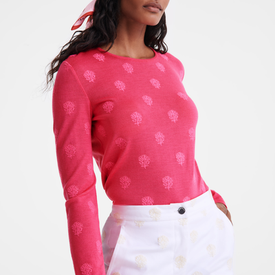 null Round neck sweater, Pink