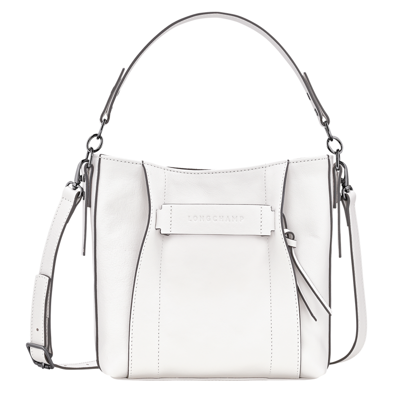 Sac bandoulière S Longchamp 3D , Cuir - Blanc  - Vue 1 de 5