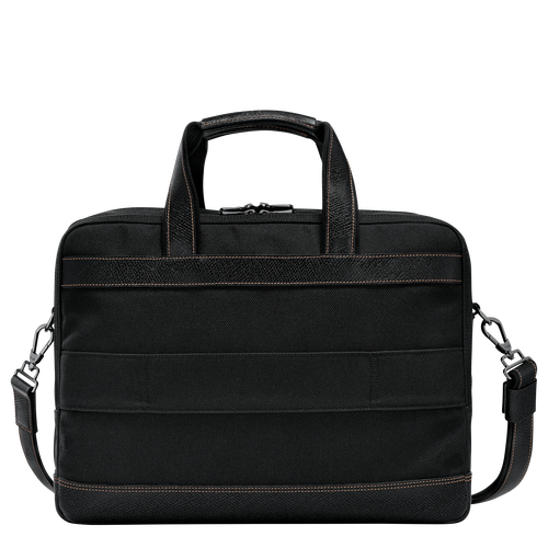 Boxford L Briefcase , Black - Recycled canvas - View 4 of  5