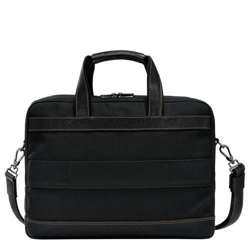 Boxford L Briefcase , Black - Recycled canvas - View 4 of 5