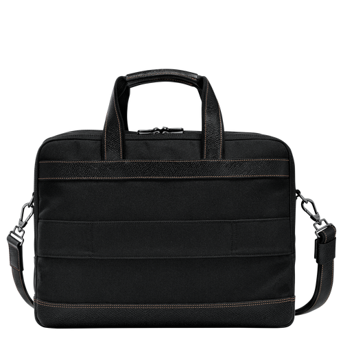 Boxford L Briefcase , Black - Recycled canvas - View 4 of  5