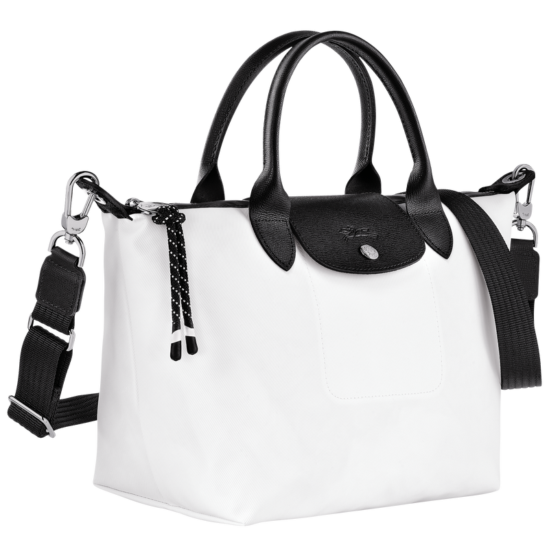 Borsa con manico S Le Pliage Energy , Tela riciclata - Bianco  - View 3 of  6