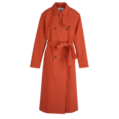 Trenchcoat , Wasserabweisender technischer Canvas - Rot