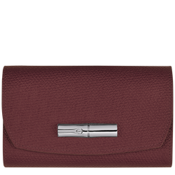 Brieftasche im Kompaktformat Roseau , Leder - Pflaume