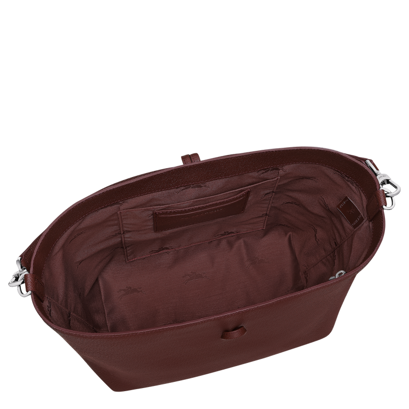 Le Roseau Bolso Hobo M , Cuero - Burdeos  - Vista 4 de 5