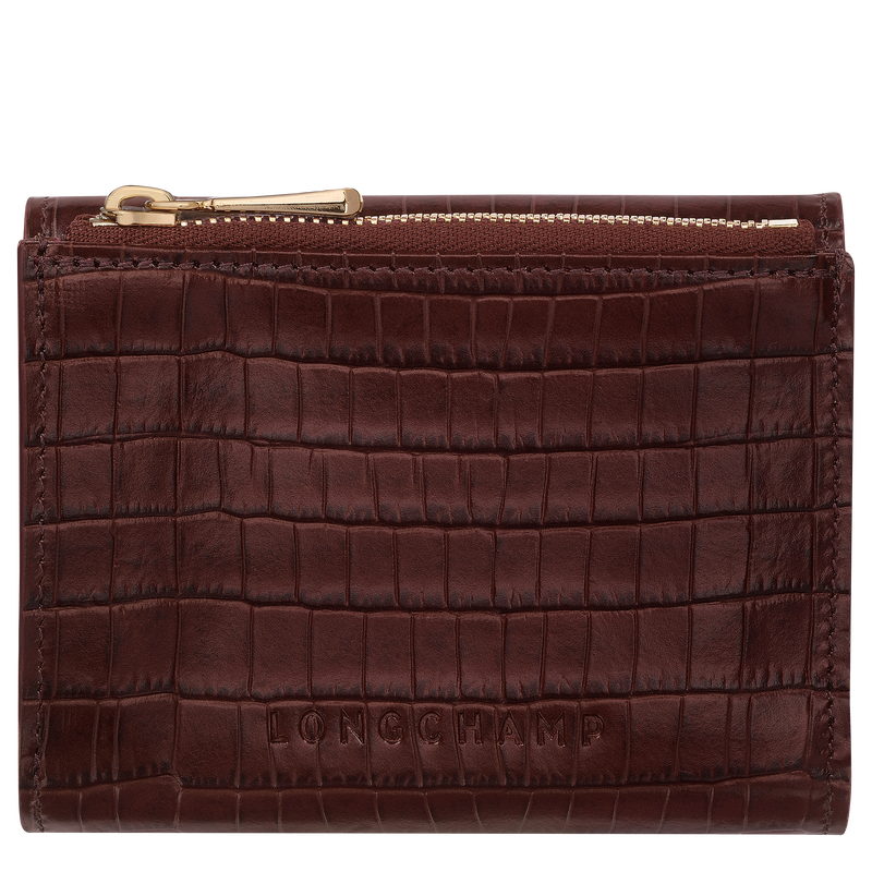 Longchamp Pocket Compact wallet , Mocha - Leather  - View 1 of  3