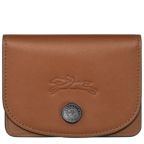 Le Pliage XTRA Card holder Cognac Leather Longchamp CZ
