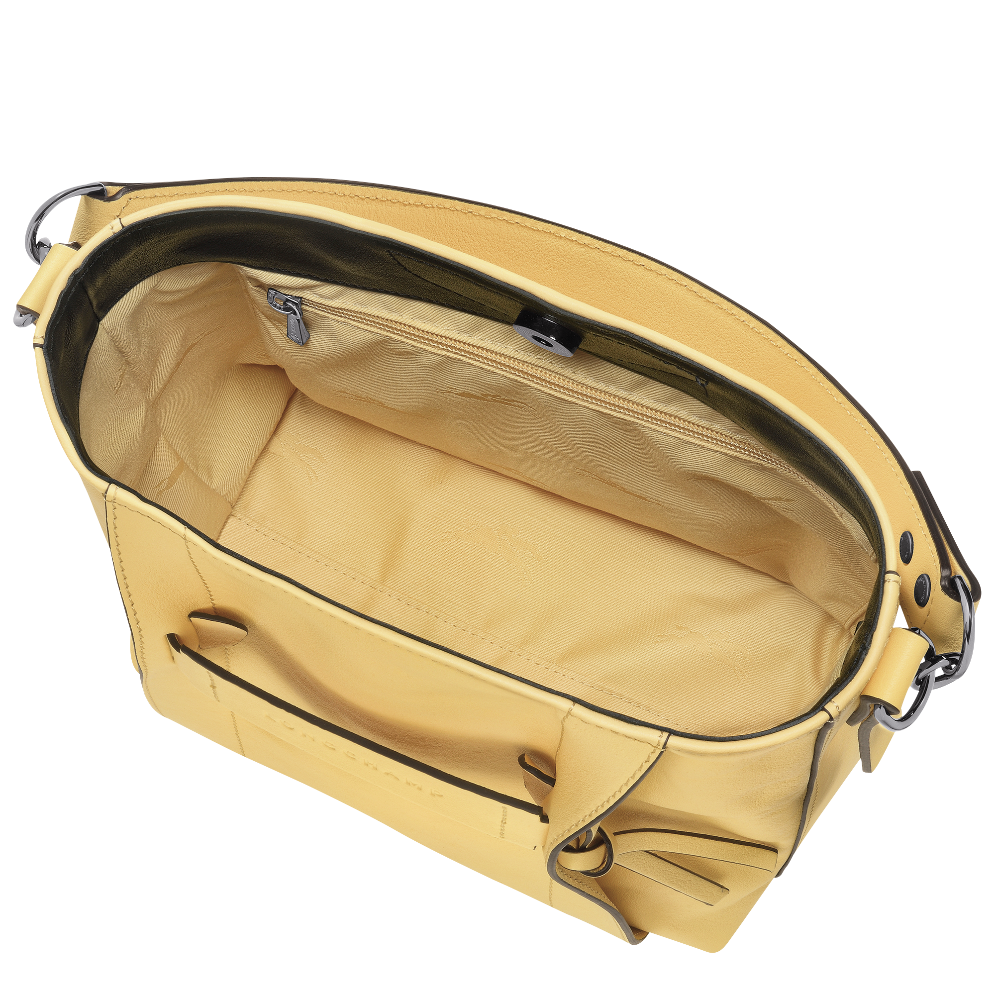 Longchamp 3D 斜背袋 S, 小麥白