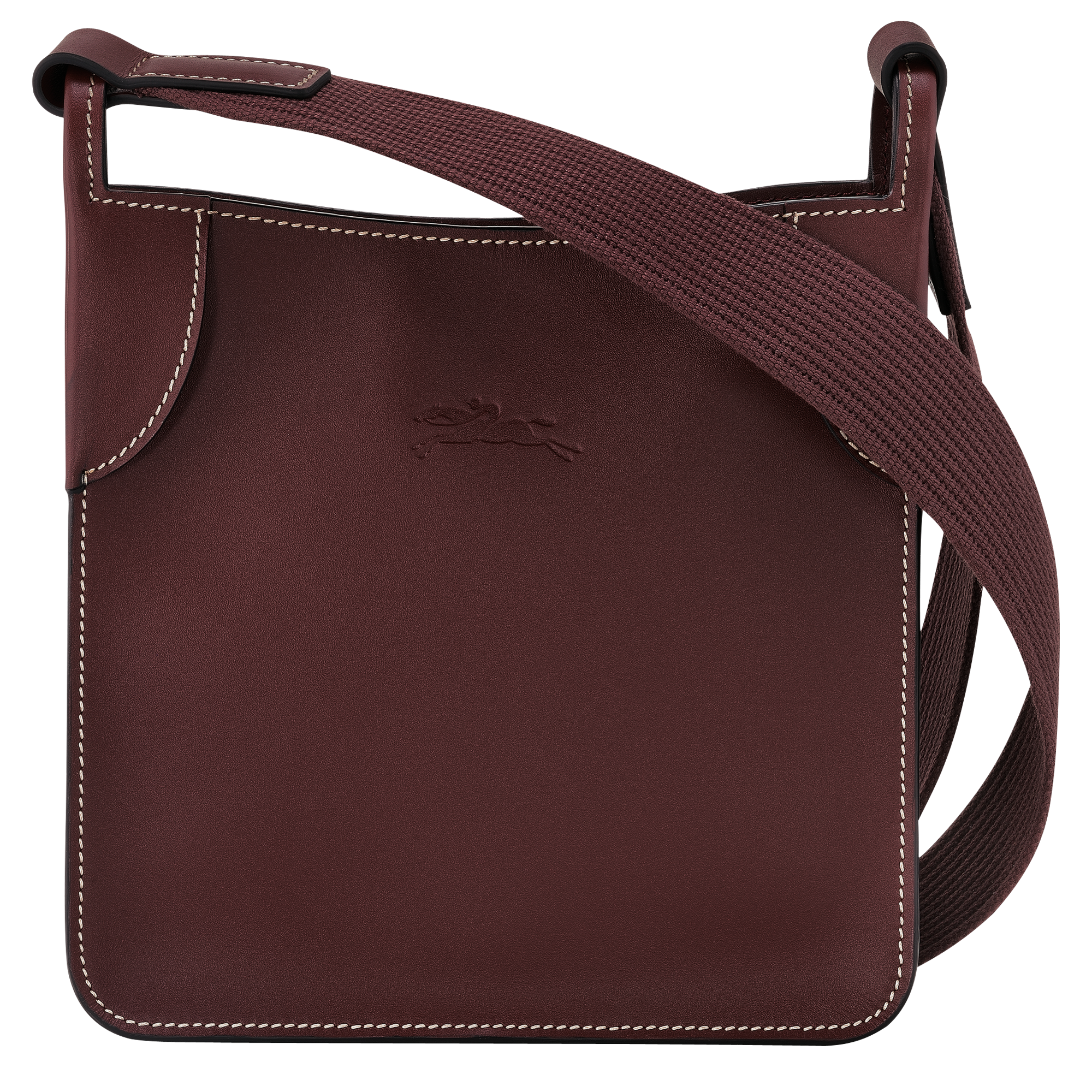 Longchamp Roseau M Plum Leather Bag