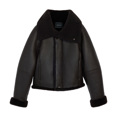 Jacket , Ebony - Leather