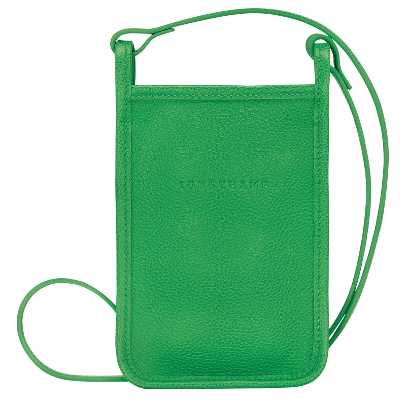 Mobiltelefon-Etui mit Lederbändchen Le Foulonné , Leder - Rasen  - Ansicht 1 von 4