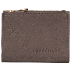 Le Foulonné Compact wallet , Taupe - Leather