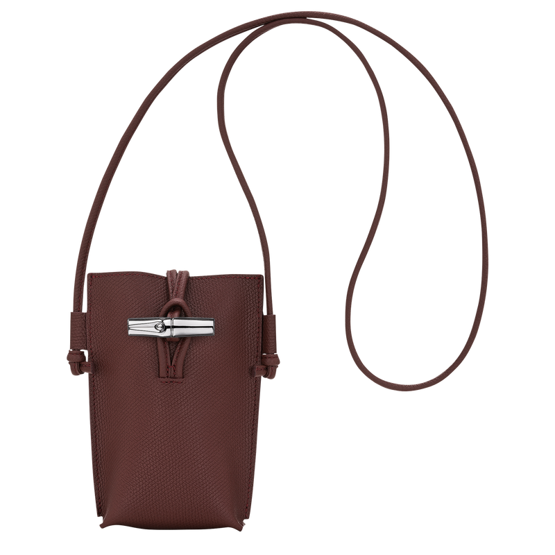 Le Roseau Phone case , Burgundy - Leather  - View 1 of  4