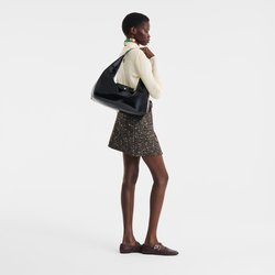 Le Pliage Xtra L Shoulder bag , Black - Leather