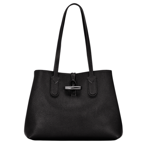 Roseau Essential M Tote bag Black - Leather | Longchamp US