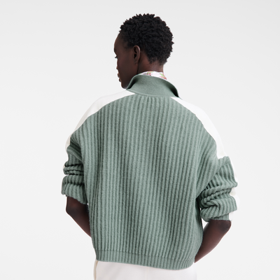 null Jersey con cuello tipo polo, Verdeceladón
