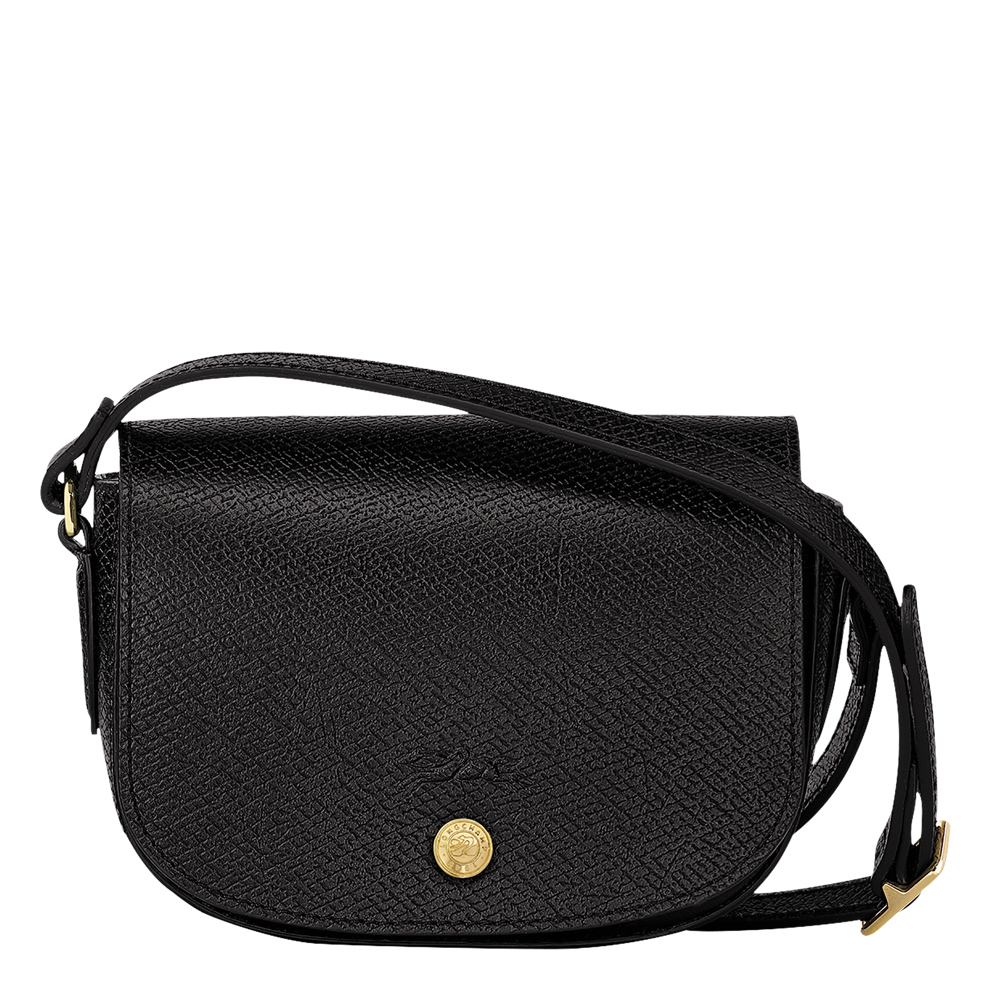 Longchamp black leather crossbody bag