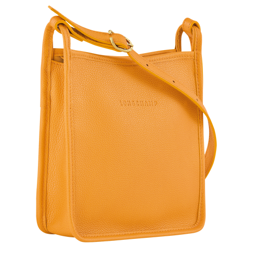 Le Foulonné S Crossbody bag , Apricot - Leather - View 3 of  6