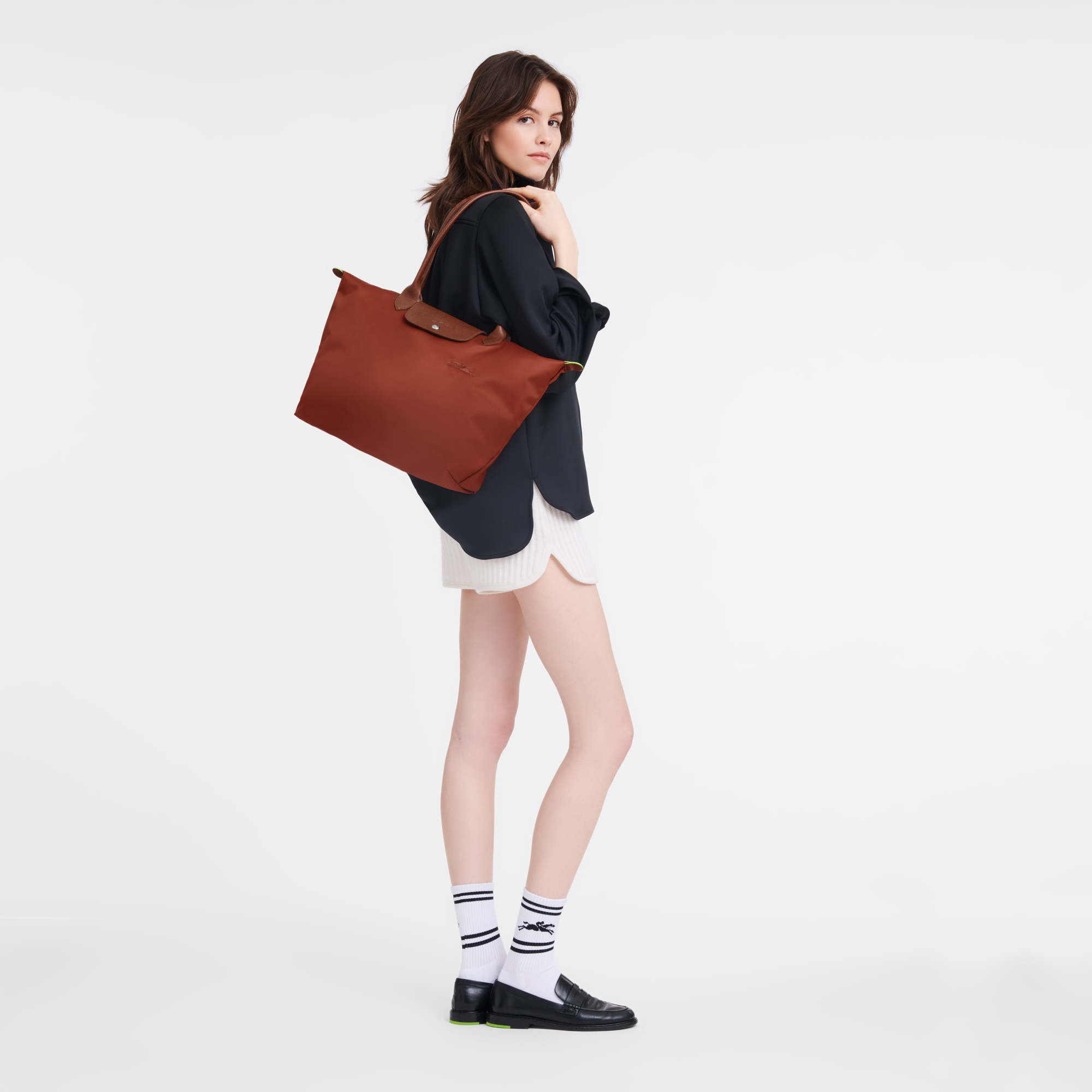 Tote bag L, Chestnut - View 2 of
7 - zoom in Le Pliage Green Tote bag L, Chestnut