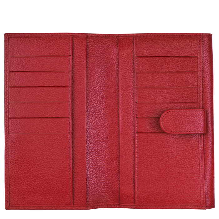 Long continental wallet Le Foulonné Red (L3524021545) | Longchamp US