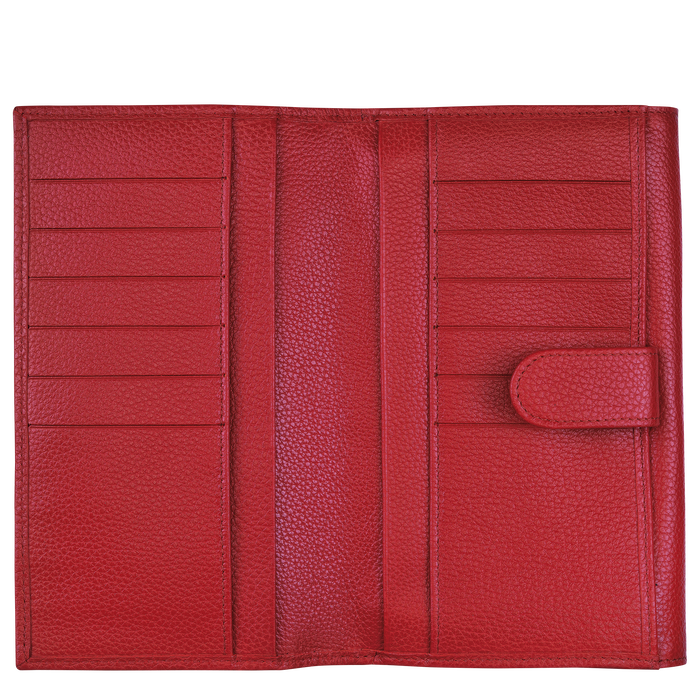 Long continental wallet Le Foulonné Red (L3524021545) | Longchamp US Long continental wallet Le Foulonné Red (L3524021545) | Longchamp US
