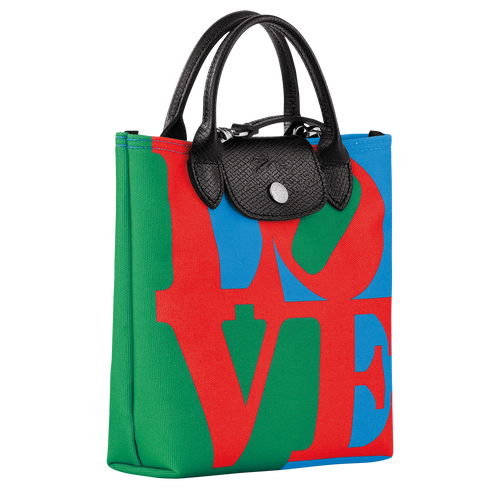 Longchamp x Robert Indiana 系列 斜背袋 XS , 紅色 - 帆布 - 查看 3 4