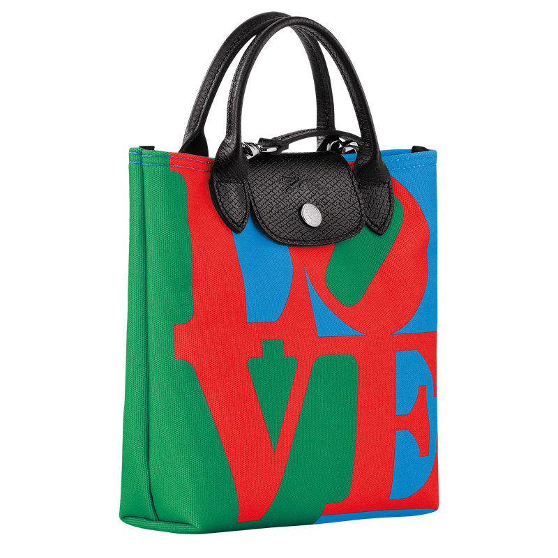 Longchamp x Robert Indiana 系列 斜背袋 XS , 紅色 - 帆布  - 查看 3 4