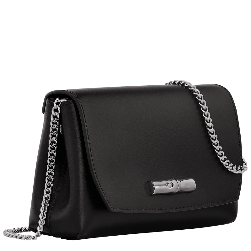 Le Roseau Clutch , Black - Leather  - View 3 of  6