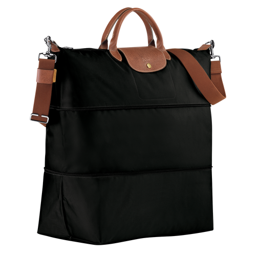 Le Pliage Original Travel bag expandable , Black - Recycled canvas - View 3 of  7