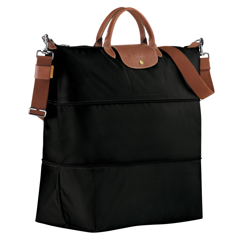 Le Pliage Original Travel bag expandable , Black - Recycled canvas  - View 3 of  7