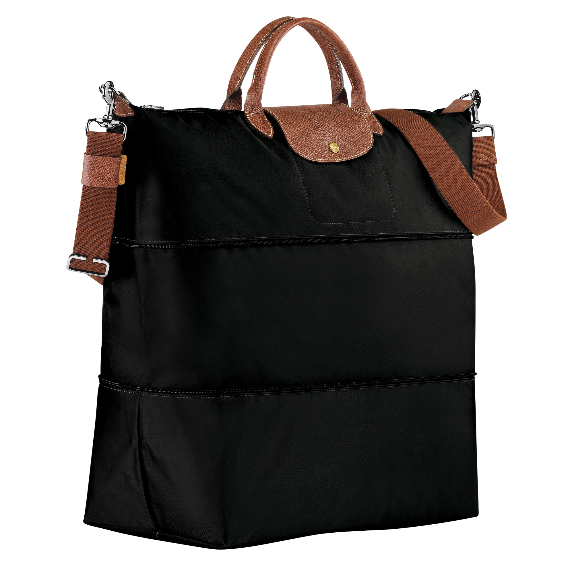 Le Pliage Original Erweiterbare Reisetasche, Schwarz