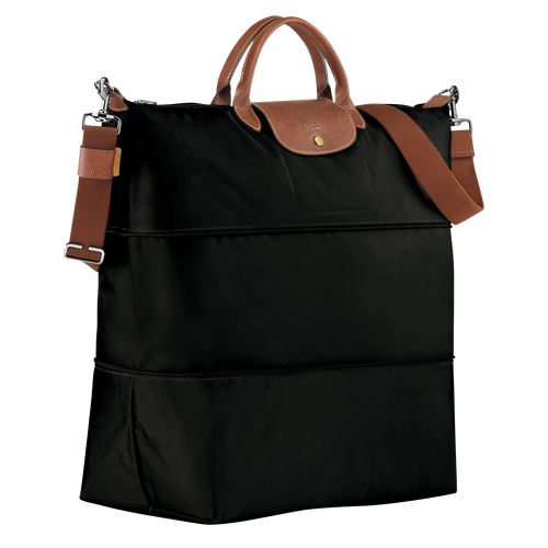 Le Pliage Original Travel bag expandable , Black - Recycled canvas - View 3 of  5