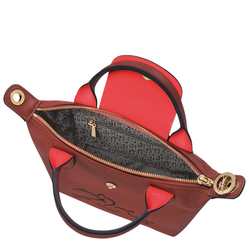 Sac à main XS Le Pliage Xtra , Cuir - Acajou - Vue 5 de 6